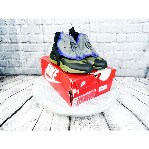 Nike Huarache Ripp QS Black/Olive Canvas Women 7.5 Men 6 Regular	New OG Box - Picture 1 of 16